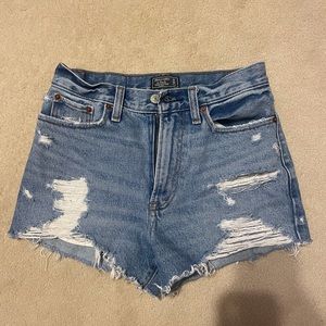 Abercrombie High Waisted Denim Shorts